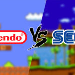 How Nintendo would have outplayed Sega from day one - Banner image with Nintendo logo versus (vs.) Sega logo with half the background image taken from Super Mario Bros and the other from Sonic the Edgehog