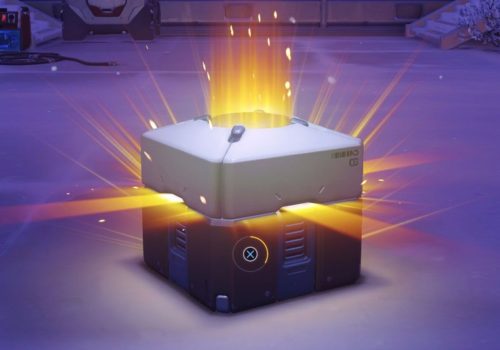 Source: Overwatch - Image of a lootbox being opened before revealing random won items and rewards